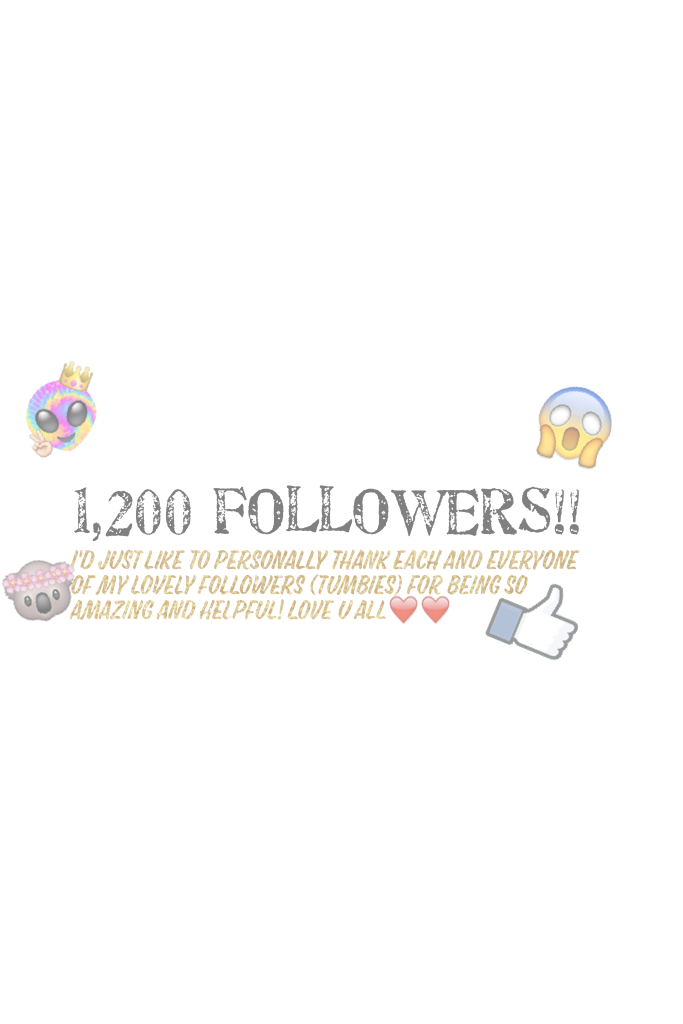 1,200 followers!!