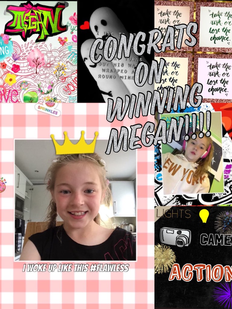Congrats on winning Megan!!!!