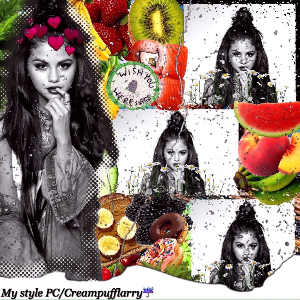 🌸🍼TAP HERE🍼🌸
8/8
Sadly this is my last collage with the tropical theme🙀⛈comment below what u think the theme might be🛍😊 also selena in this photoshoot looks so #ONPOINT love her🎀🎊🦄--Creampufflarry 