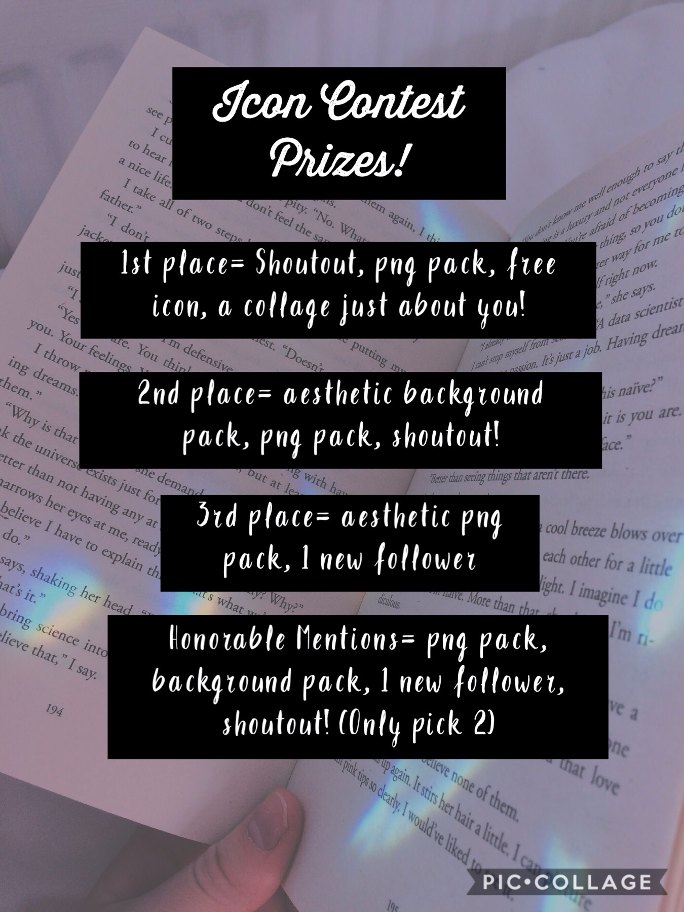 !Tap!
Thank you for everyone who were in the contest, I appreciate your hard work. So to pay you back I'm giving you prizes for all of you guys!!! June 15 is the last day to turn it in!!! Good luck
