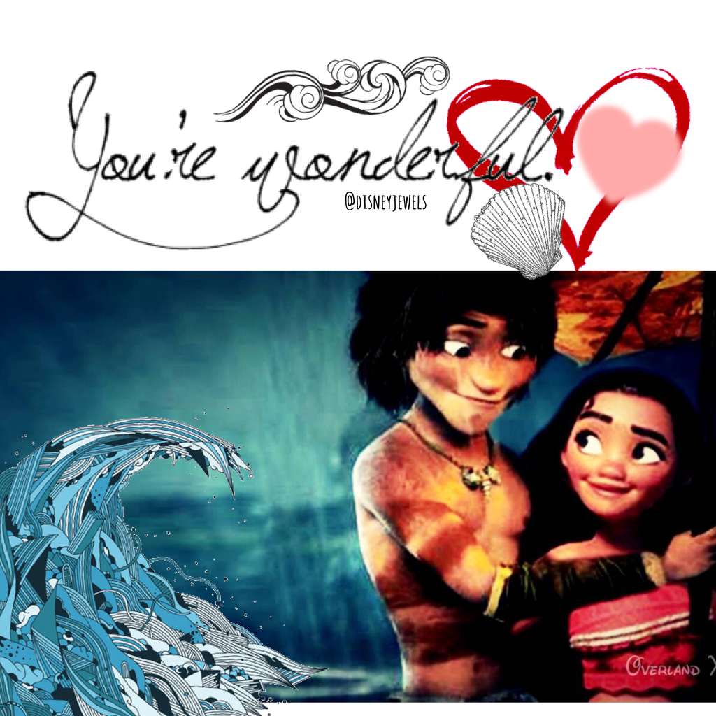 So I was bored and looked up who Moana was being shipped with.  Honestly there were some weird ones.  But I actually kinda think this one is cute.  Now before you get all mad at me and tell me that this isn't a thing, i know it's not.  I was just curious.