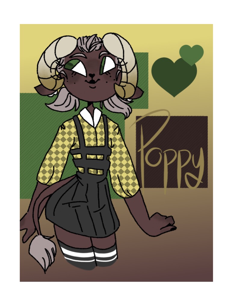 New OC thingy, Poppy uwu (tap)
I'm such a furry owo
I thought she could be the owner of a small cafe, idk, drawing in a moving car is hard