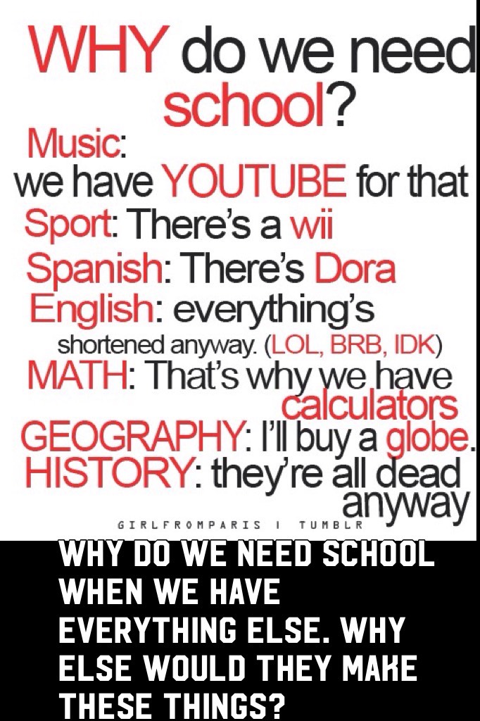 Why do we need school 