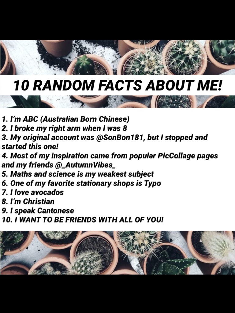 10 RANDOM FACTS ABOUT ME!