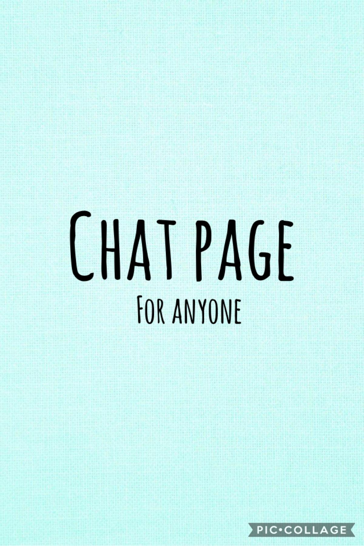 Chat page for everyone 