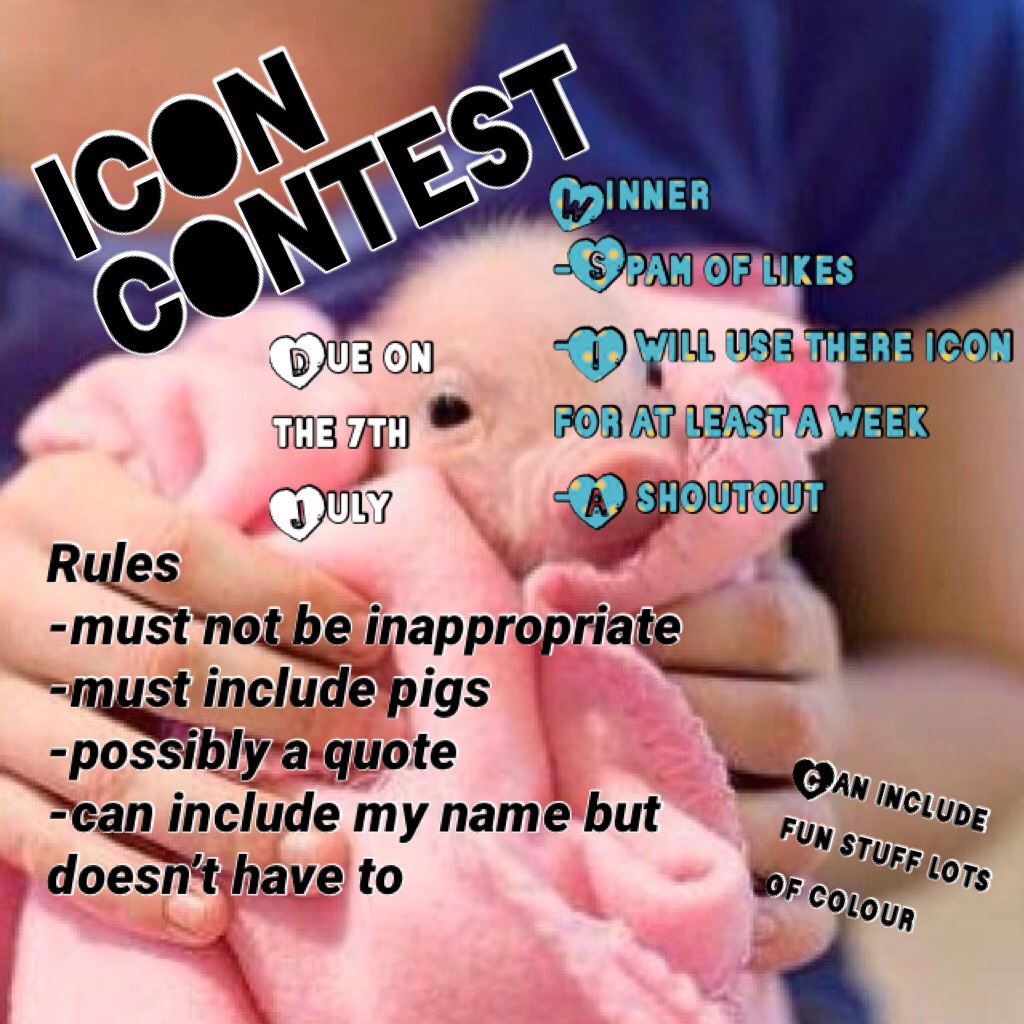Icon contest pls enter!!! Can include the beach