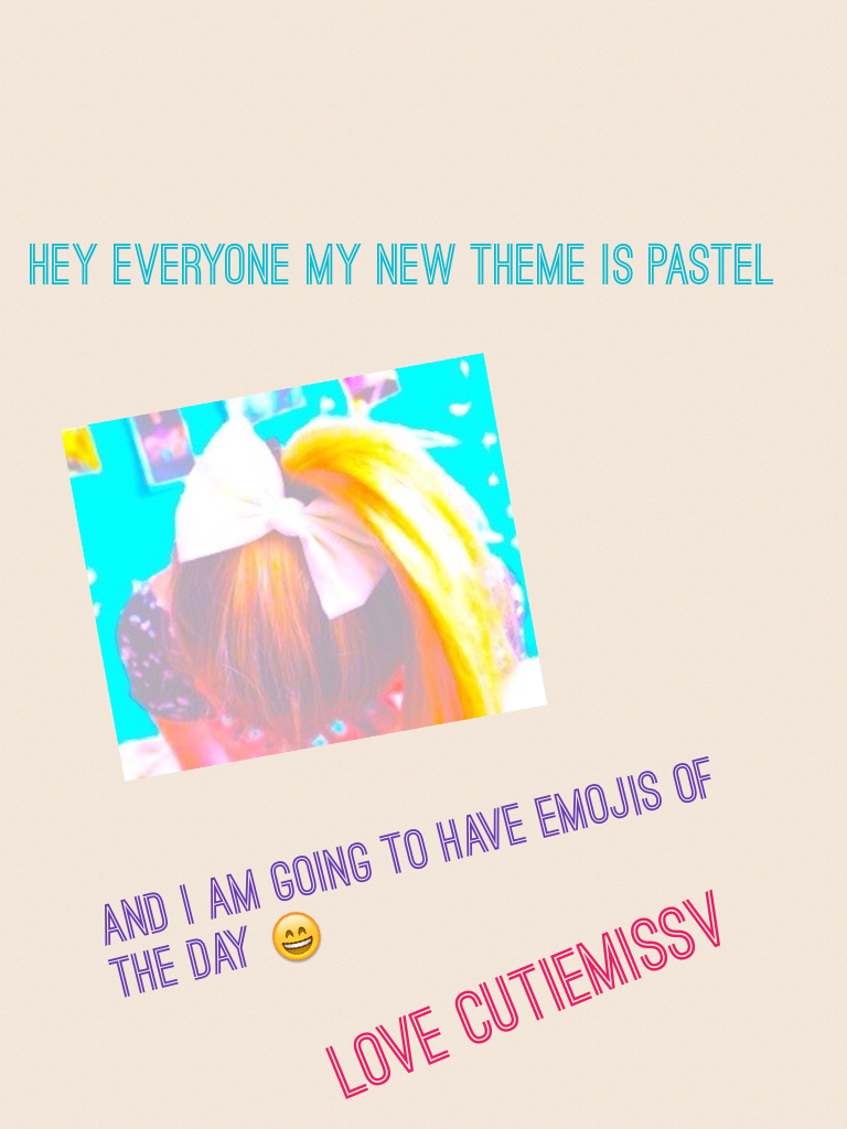 Hey Everyone my new theme is pastel 