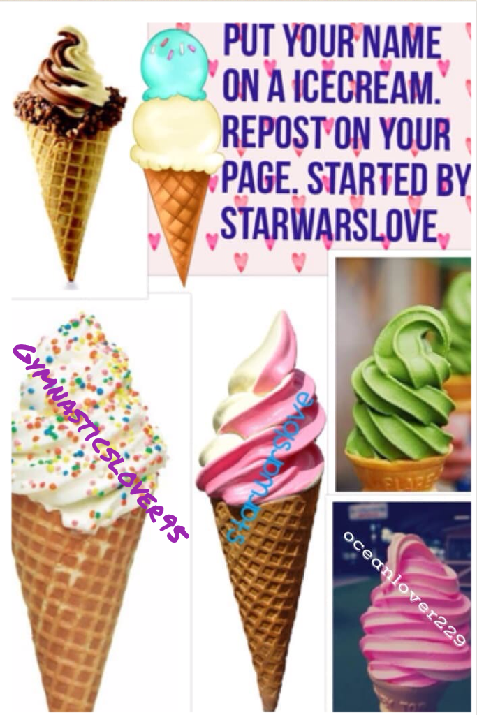 Plz repost with your username on an ice cream
