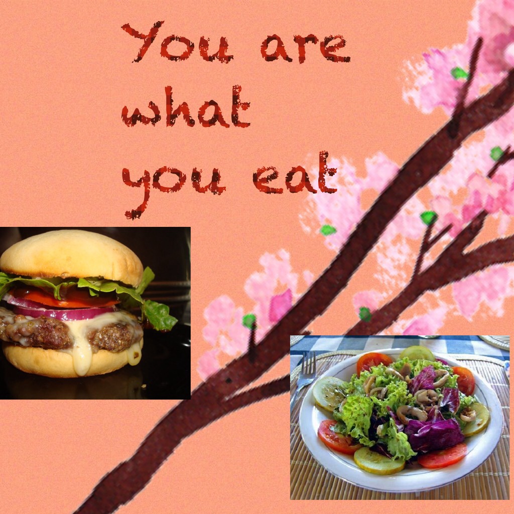 You are what you eat 
Vous êtes ce que vous mangez 