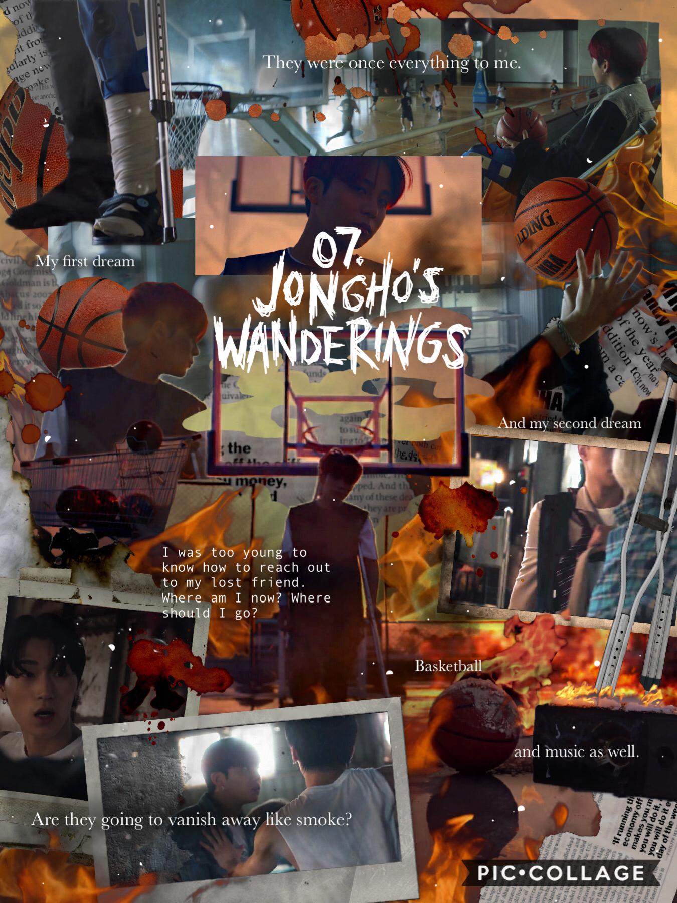 [8/10] 07. “Jongho’s Wanderings” | JH might have also been involved in the car crash (maybe he’s YH’s brother? car crash➡️leg injury➡️losing his dreams). Perhaps his “lost friend”=Mingi becuz of their fight scene? Or maybe it’s that guy Mingi bullies? 