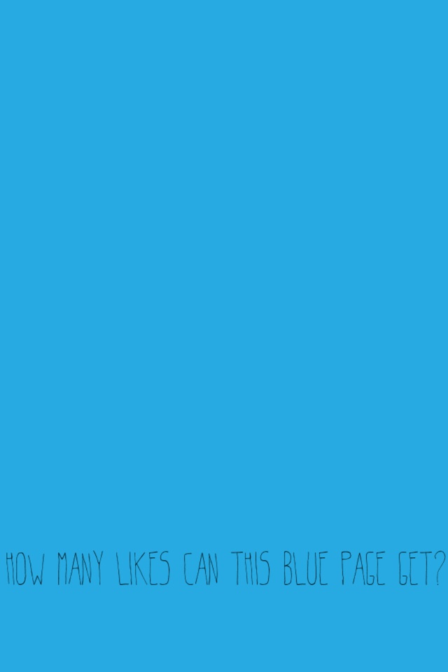 How many likes can this blue page get?