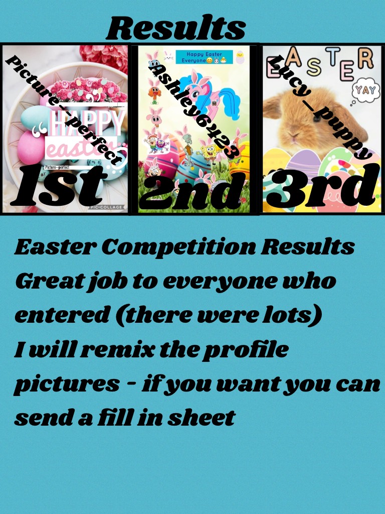 Easter competition results