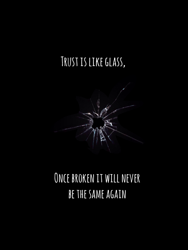 Trust is like glass...💕