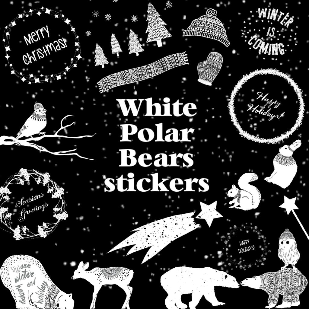 White Polar Bears stickers!