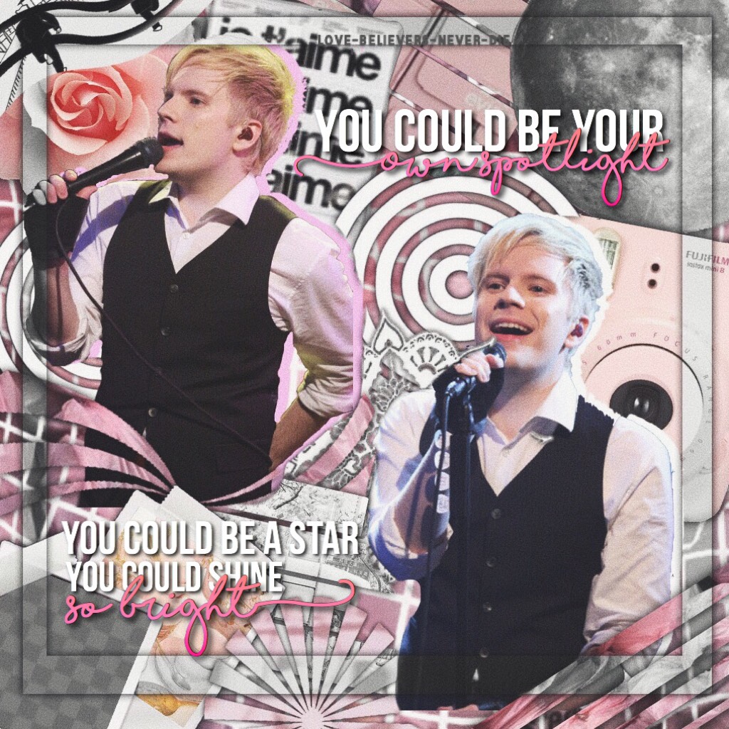 🌧patrick // tap🌧

‘spotlight ~ patrick stump’
ha guys i’m back and i’m not dead! sorry for going for that long! anyway this is something different from what i usually do so what do you guys think? also patrick looks so cute with blonde hair (i had to poin