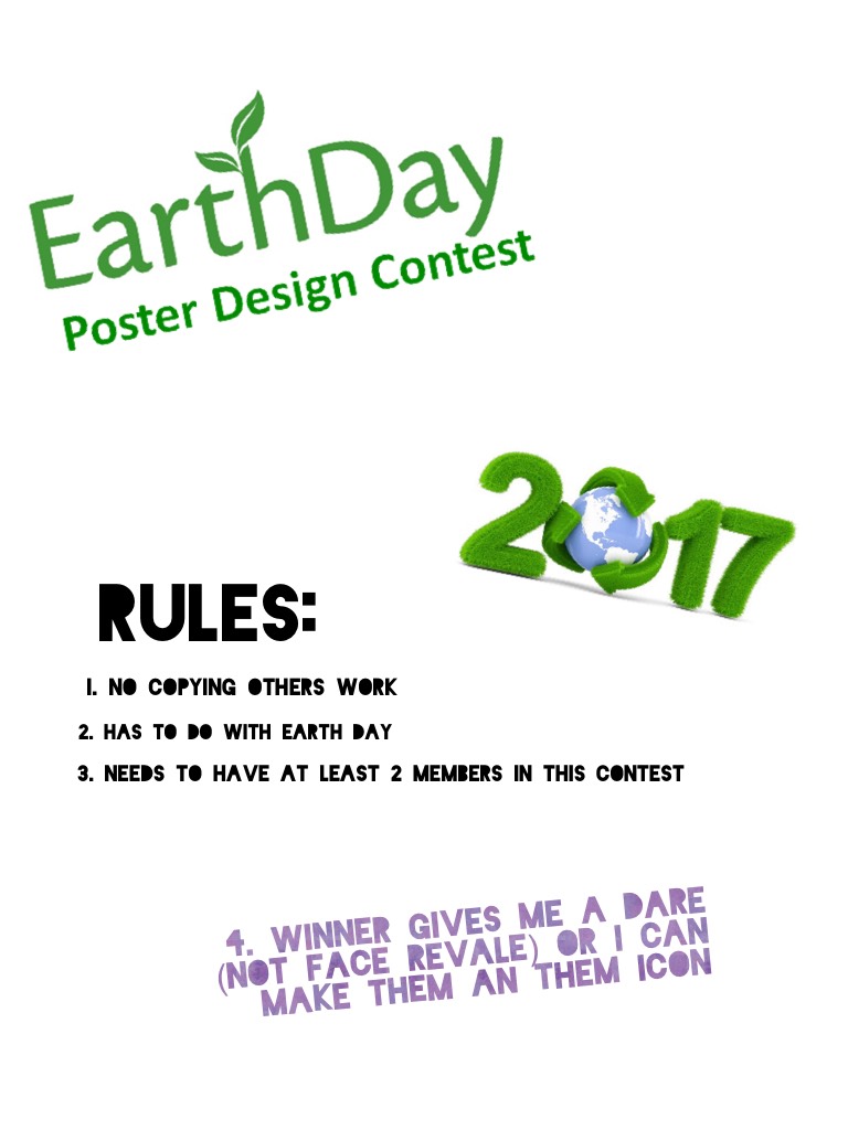 Earth day poster siding contest 🌏 