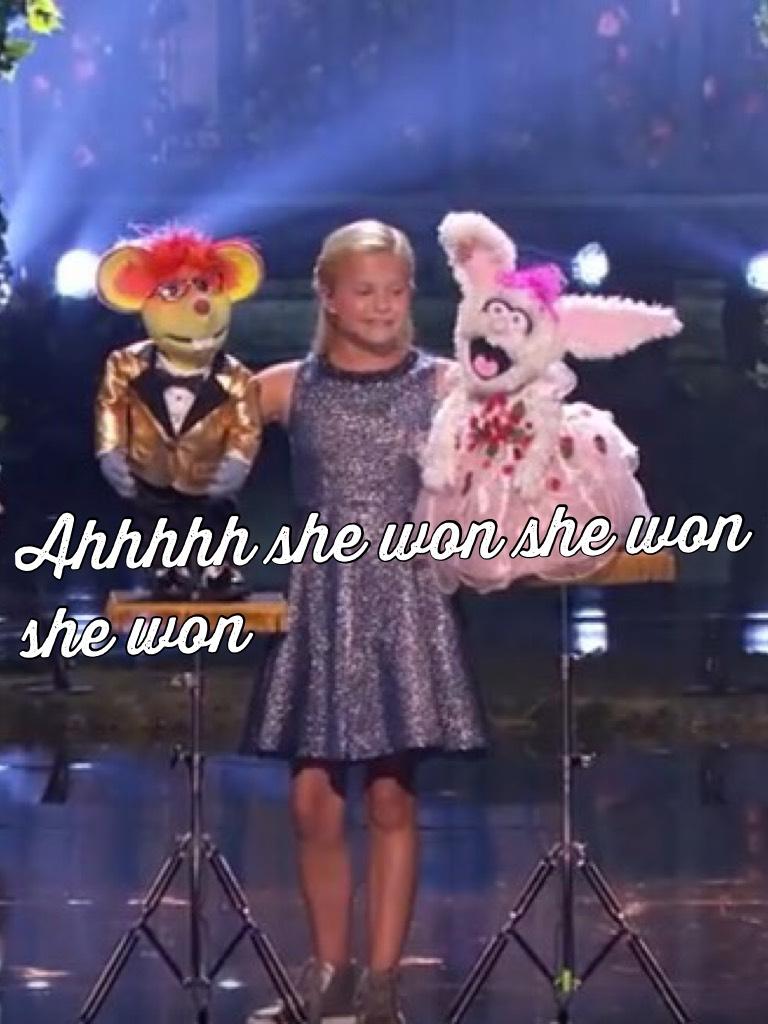 Ahhhhh she won she won she won