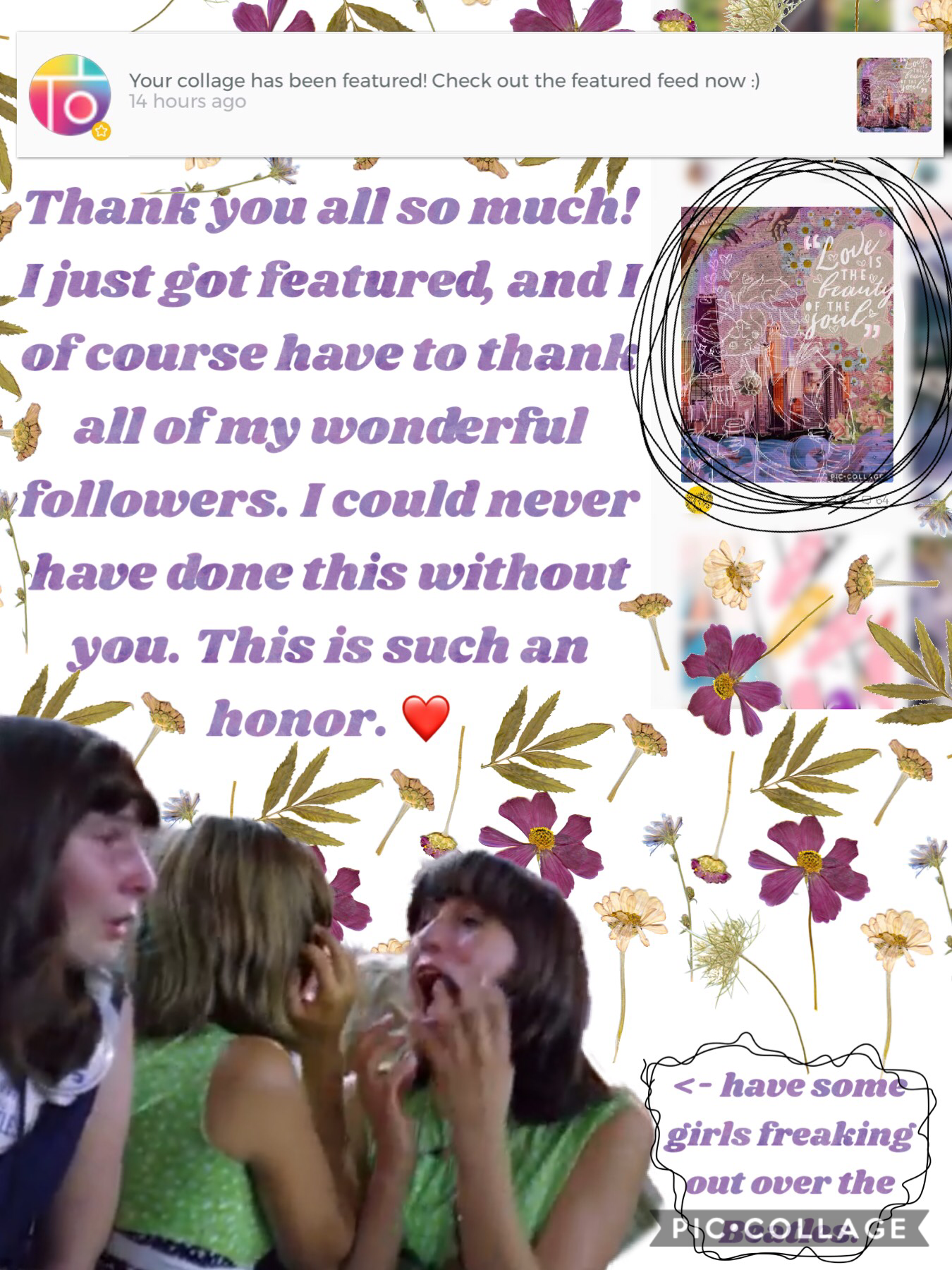 🎉❤️This is my second time getting randomly featured on my account, (as in not joining a PicCollage contest) so thank you everyone. ❤️🎉










I think I’ve caught Beatlemania (wow over 50 years late to the party)