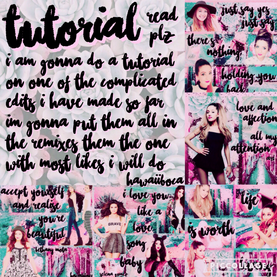 I'm gonna do a tutorial on one of the complicated edits i have made so far. I'm gonna put them all in the remixes them the one with most likes i will do! xx