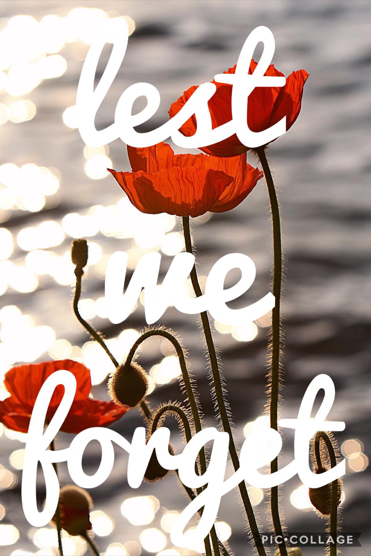 hey everyone! Today is Anzac Day for Australia & New Zealand. I’m in the US so I did some research and Anzac Day is a rememberance day for fallen soldiers. (It’s similar to our Memorial Day, fellow Yanks) love all of you, no matter where you are or where 