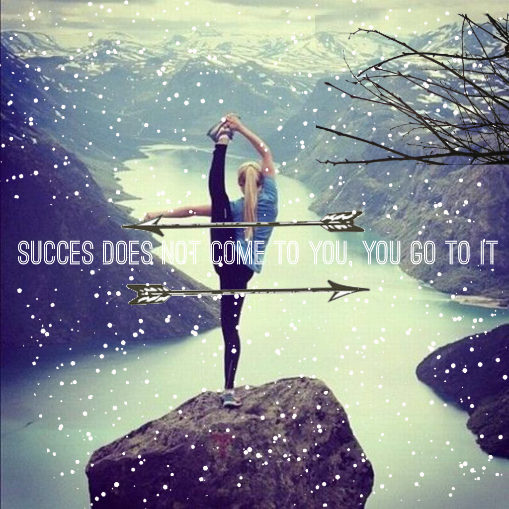 Succes does not come to you, you go to it 