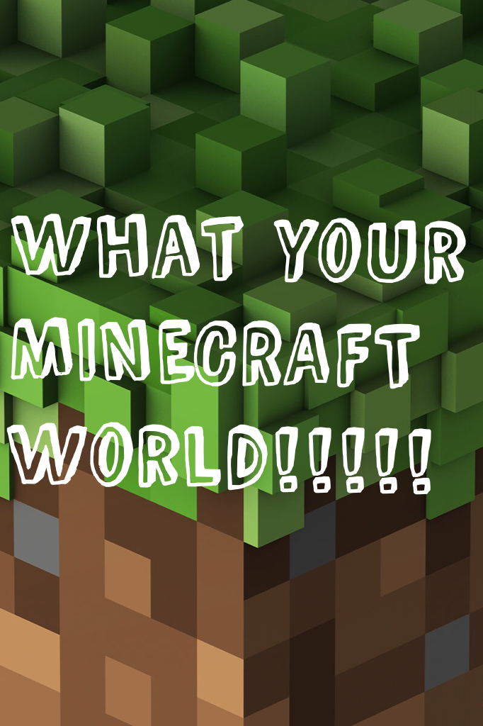 What your MINECAFT World!!! 
