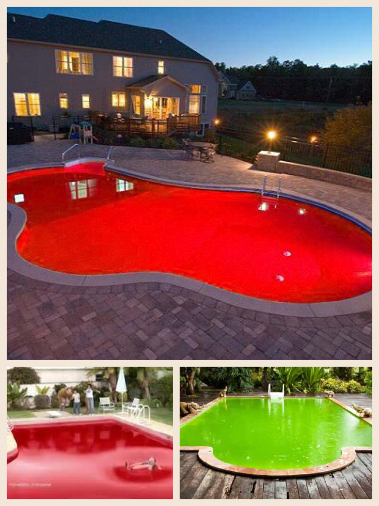 Pool filled with jello 

