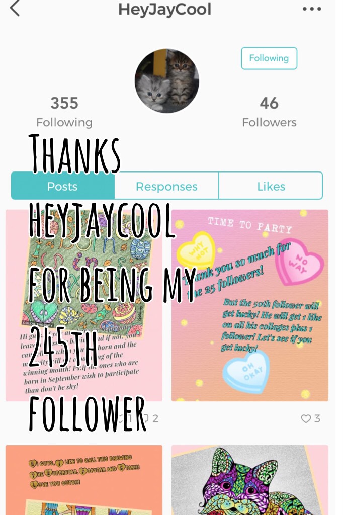 Thanks heyjaycool for being my 245th follower 