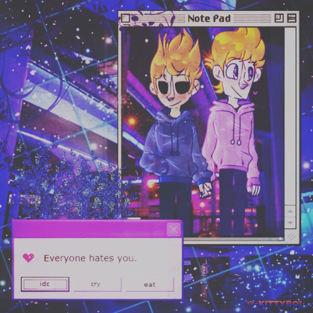 💜Tap💙
Made this because I found a cute TomMatt png, anyway I know I said I would be going on hiatus but hey I'm back, thanks for all the kind hearted dudes who made me feel better, It's appreciated :,) more in the comments!