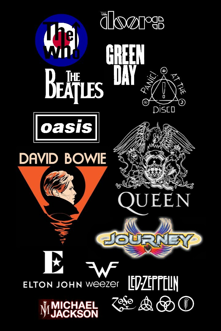 This is my new phone wallpaper I just made. I like many more bands but I ran out of room so these are just my favorites