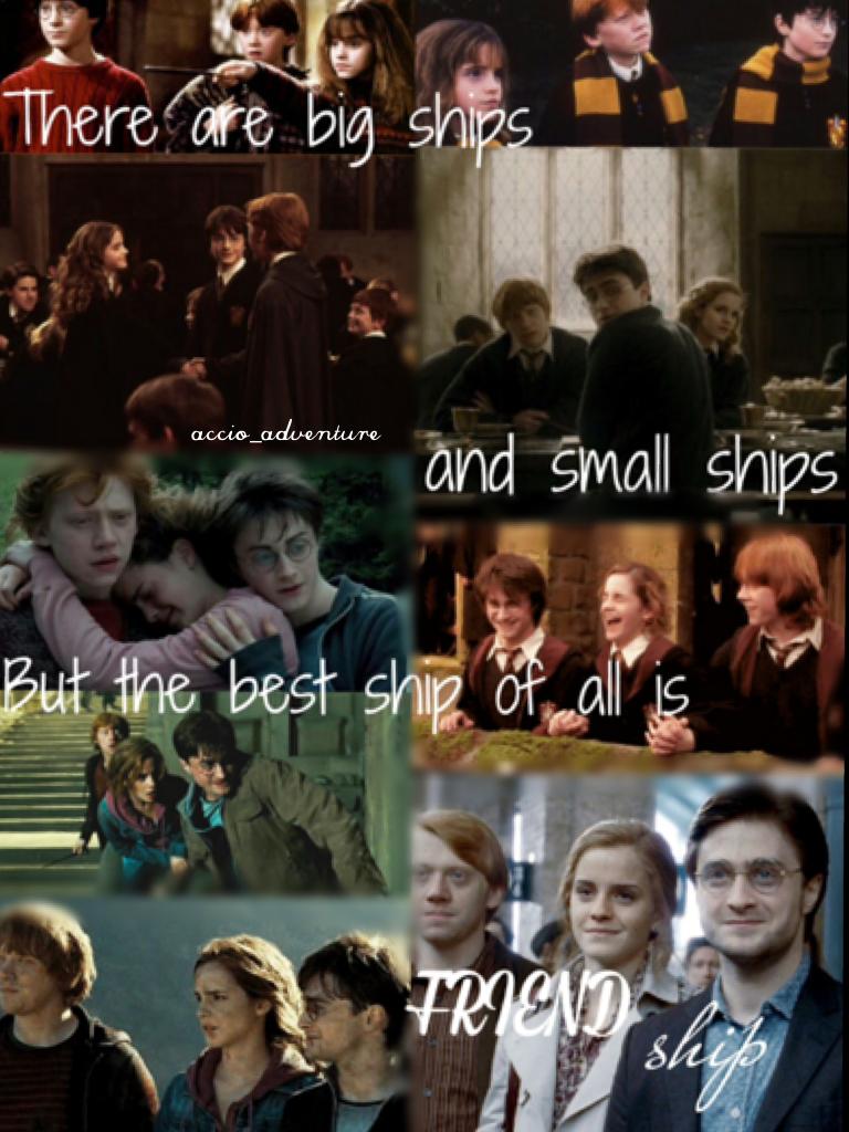 Click this
Okay, I know this quote is kind of cheesy but I still love it! I hope I can have the same friendship like the golden trio... What Harry Potter book is your favorite?

#featuremyfandom