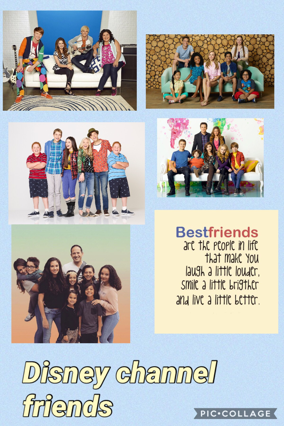 Disney channel friends collage 