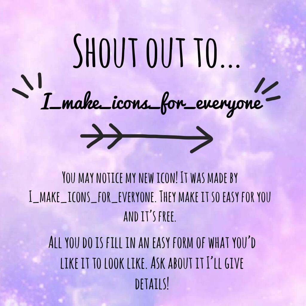 💫tap!💫

All yoouu do is fill in little form about what you what it to be like and I love mine! It’s perfect check out her account and you’ll see all of the  icons made! Ask questions I will answer! It’s worth it trust me 💫💫❤️