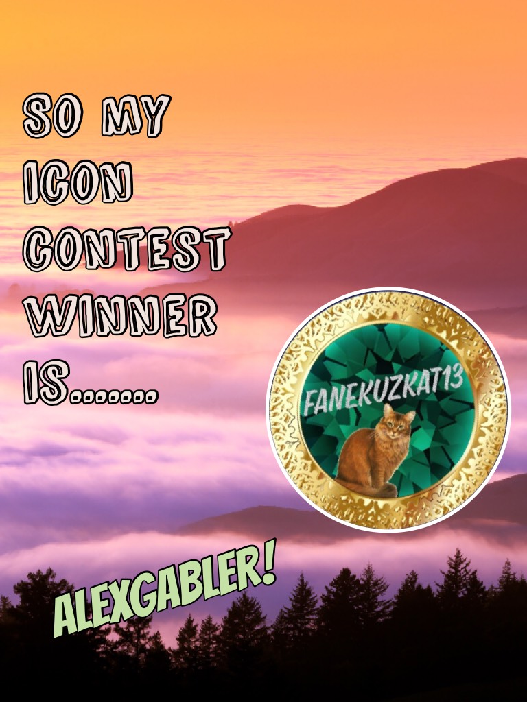 So my icon contest winner is.......