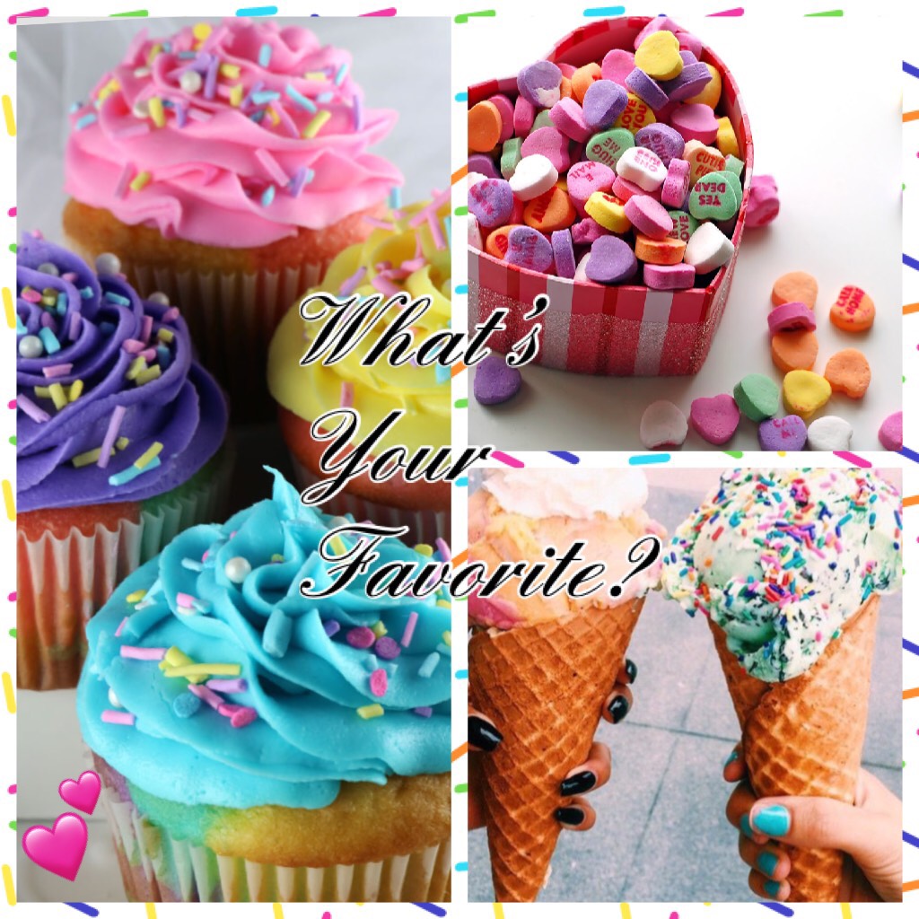 ~Tap~
What’s your favorite? Ice cream, cupcake or some Sweets? I really like all of them! 🍬 