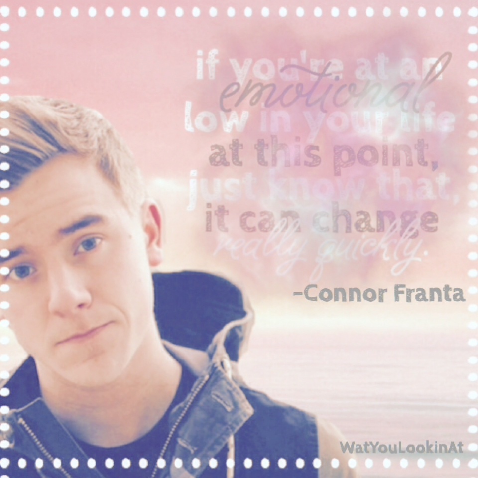 💚🍬•CLICK HERE•🍬💚

I had to repost this after I couldn't delete the two collages before, it's been sorted now.

Connor helped me so much when he said this. I can't even describe how much. Thank you so much Connor💚