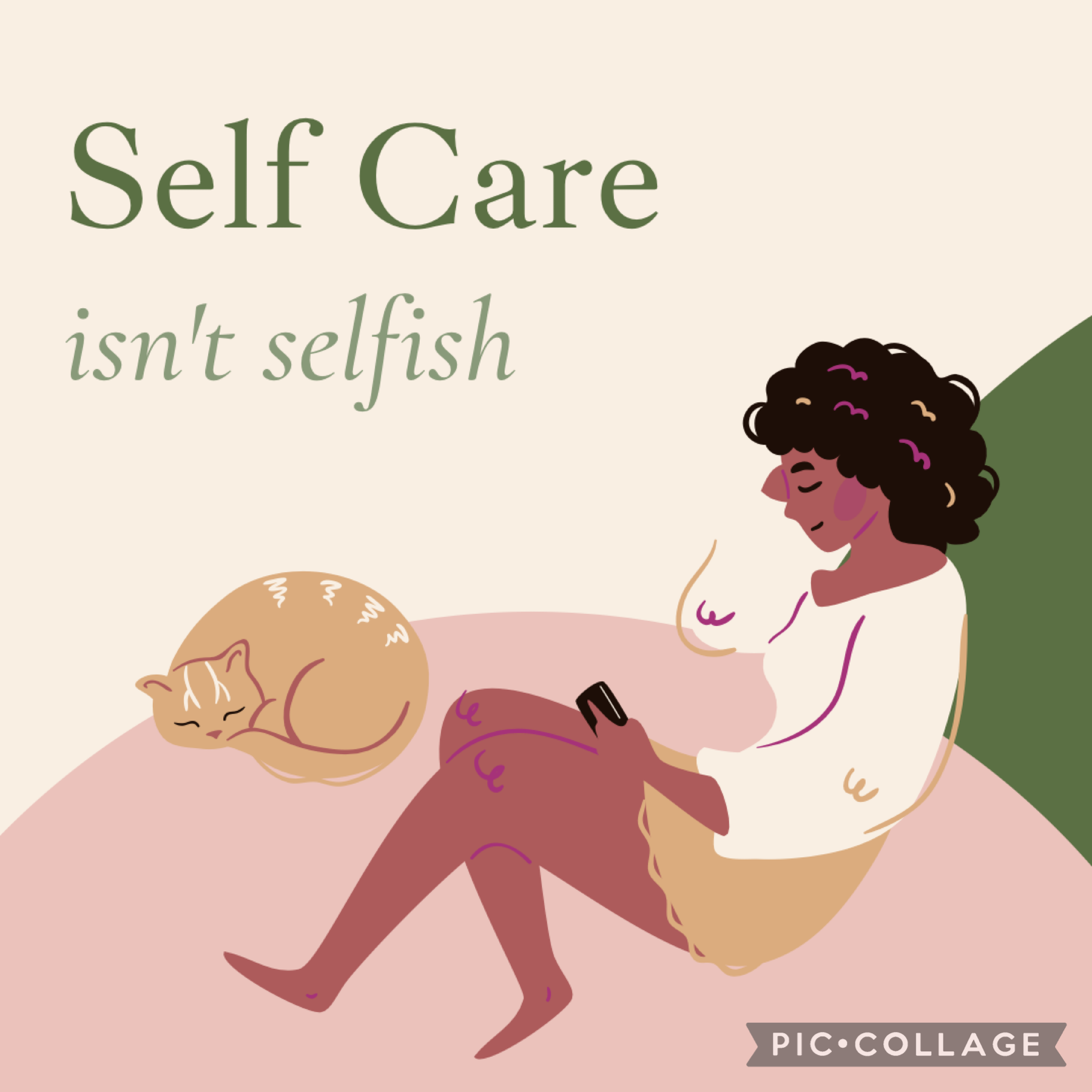 self care isn’t selfish 💗 
mental health check-in: how are you doing? what, if anything, are you feeling stressed about today? 
reward yourself today!! you deserve it <3
template: canva 
