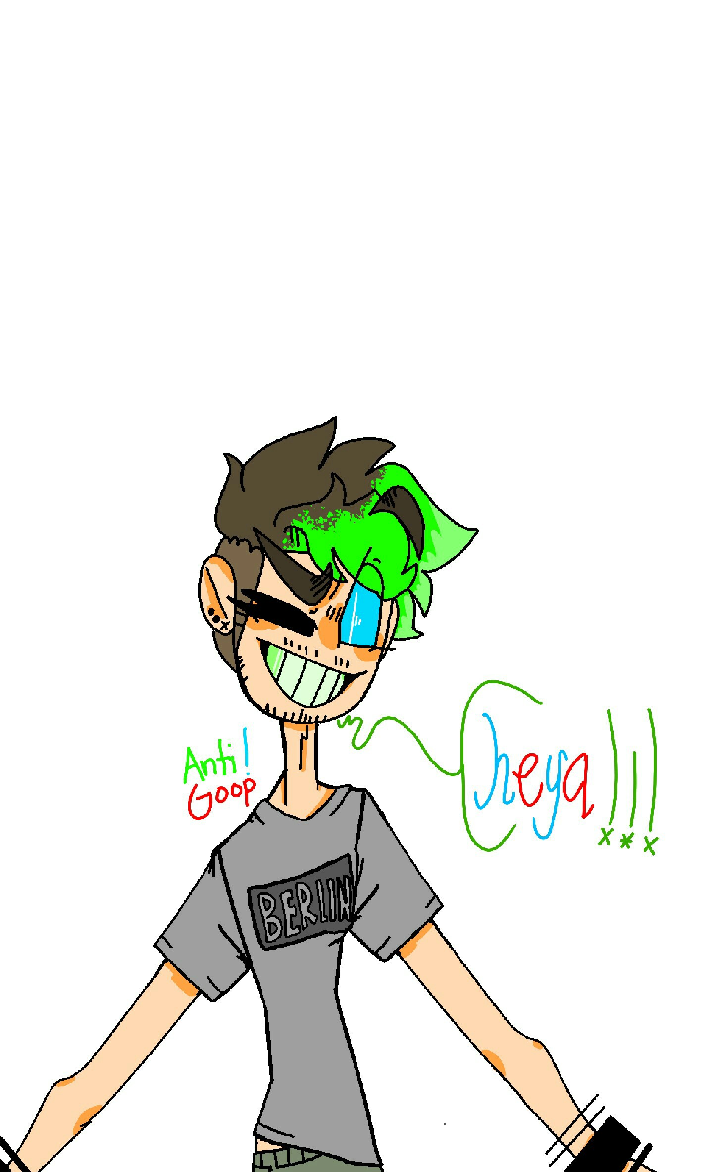 "HEYA!!!"
-I just wanted to make him again without his mask this time and I think I'm getting better in the body movements in a different style or stuff