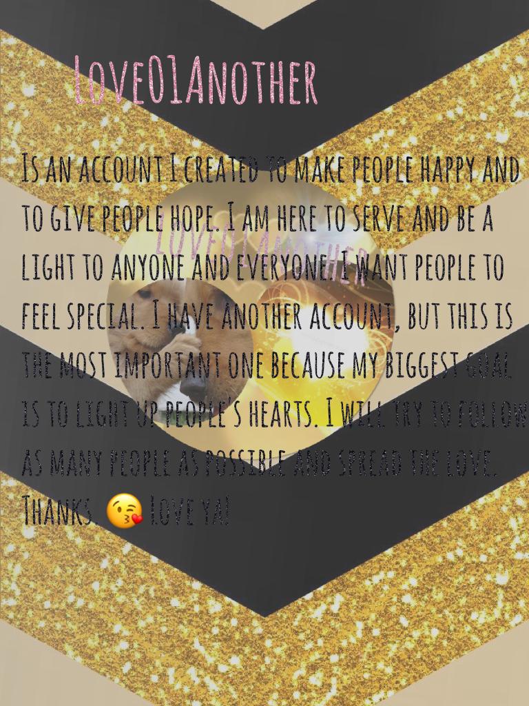 ❤️💕click💕❤️
Hey, guys, help me spread the love to everyone!! I am here to help and to serve and be a light to other people. Love y'all!!