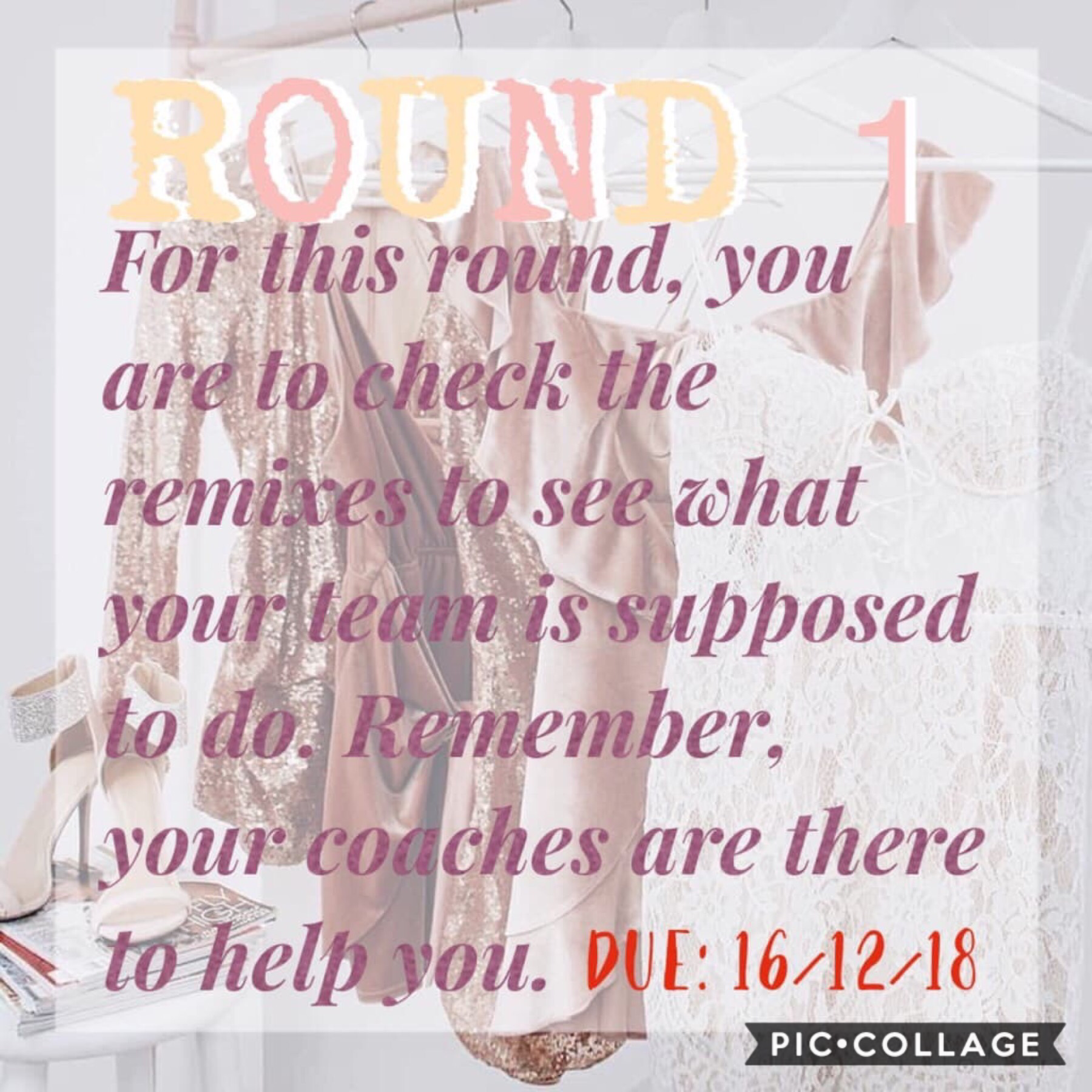 Round 1! Check the remixes to find out what to do and remember your coaches are here to help you 💖🌸