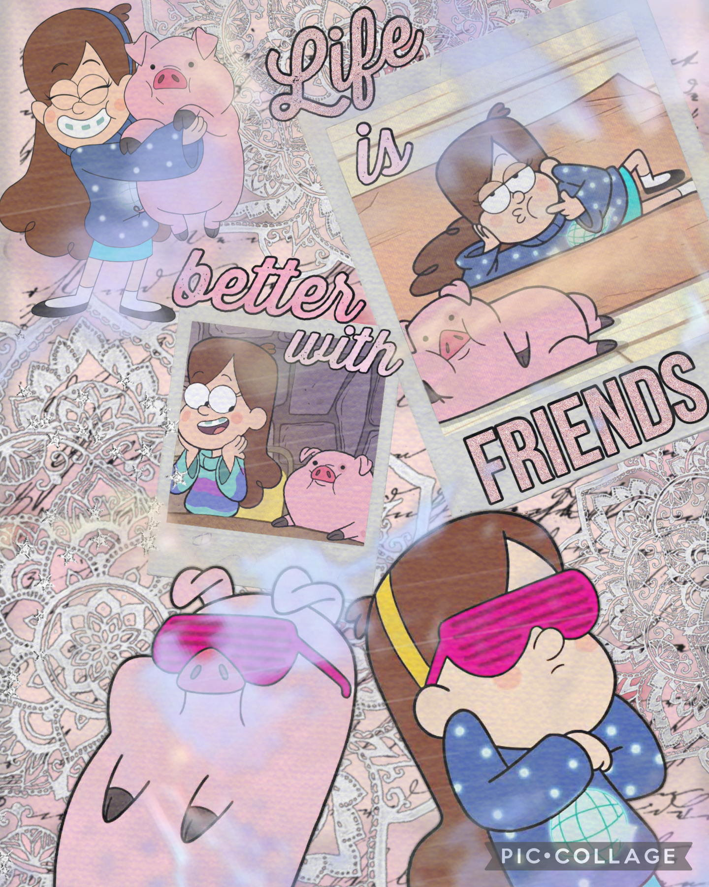 💕tapp💕
Mabel and Waddles from Gravity Falls💕
Collage requested by Evy_Lynn💕
