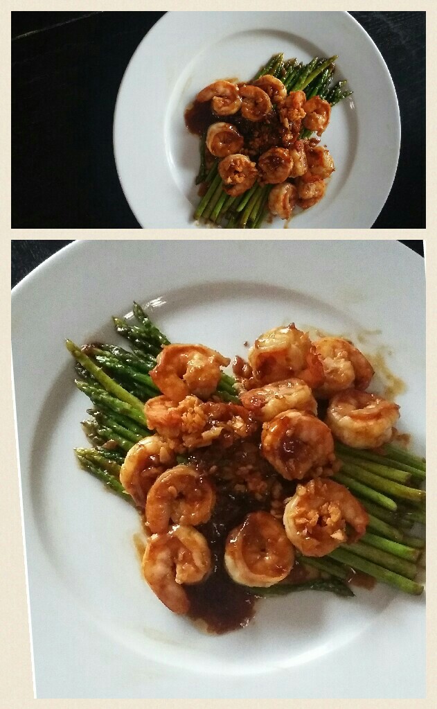 asparagus w/ shrimp