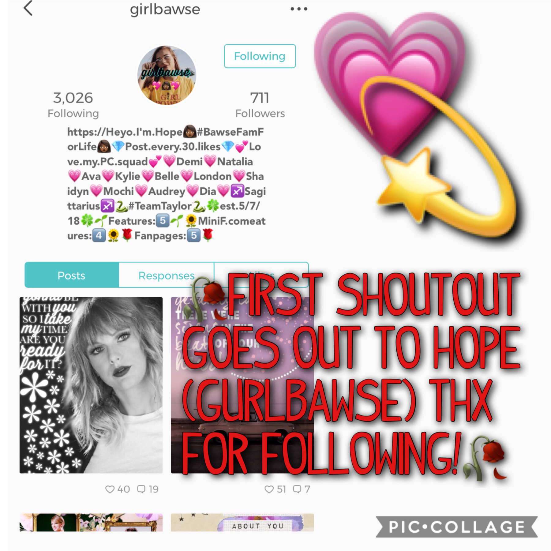Thank you for commenting and liking on my collages. Luv you Hope💗💗