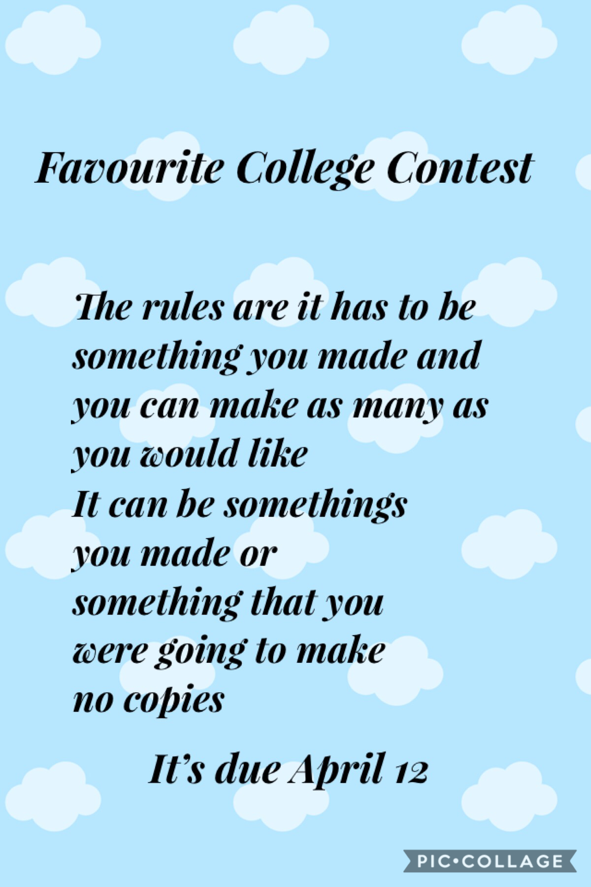 Favourite college challenge
