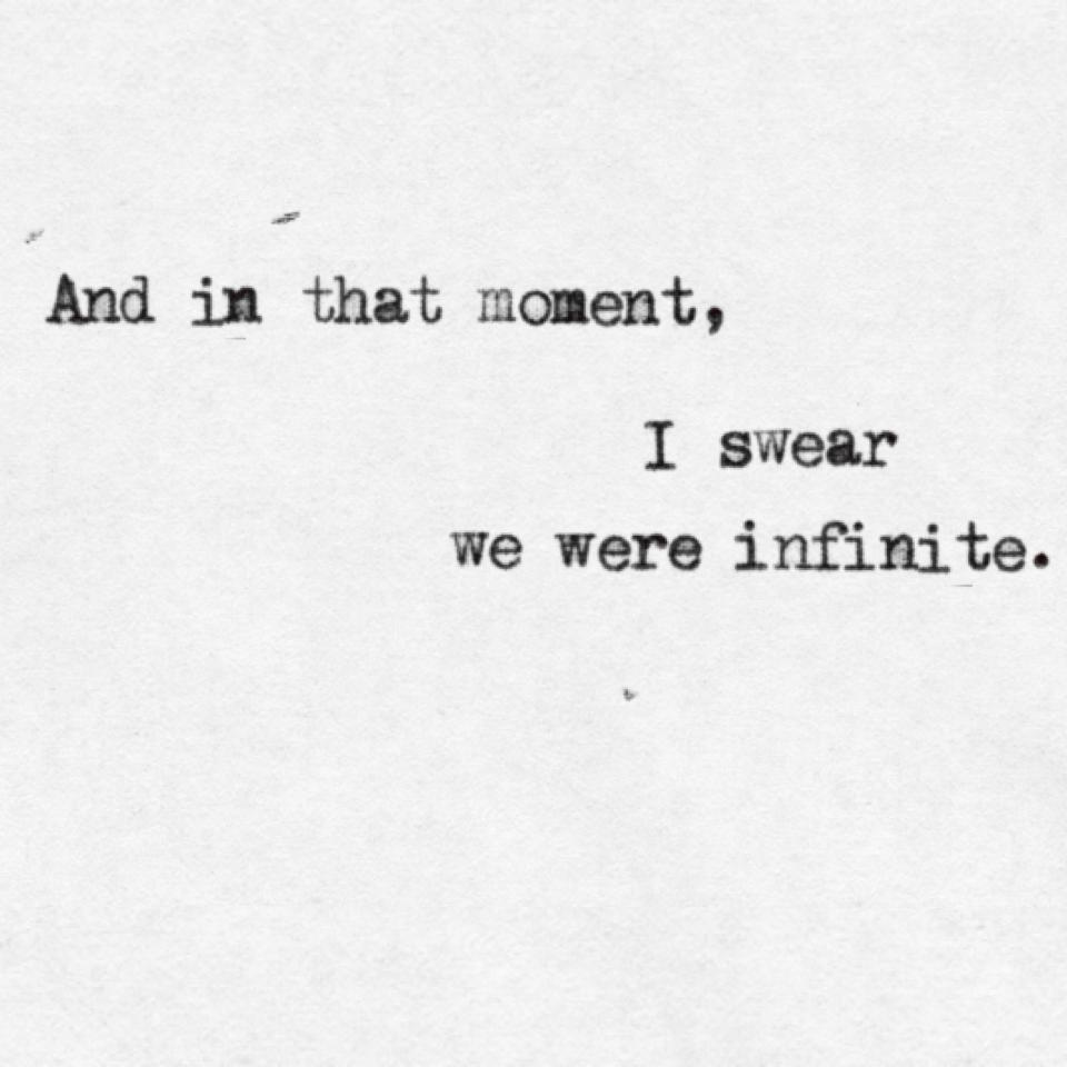 Quote from Perks of being a Wallflower 😭 amazing book and movie 