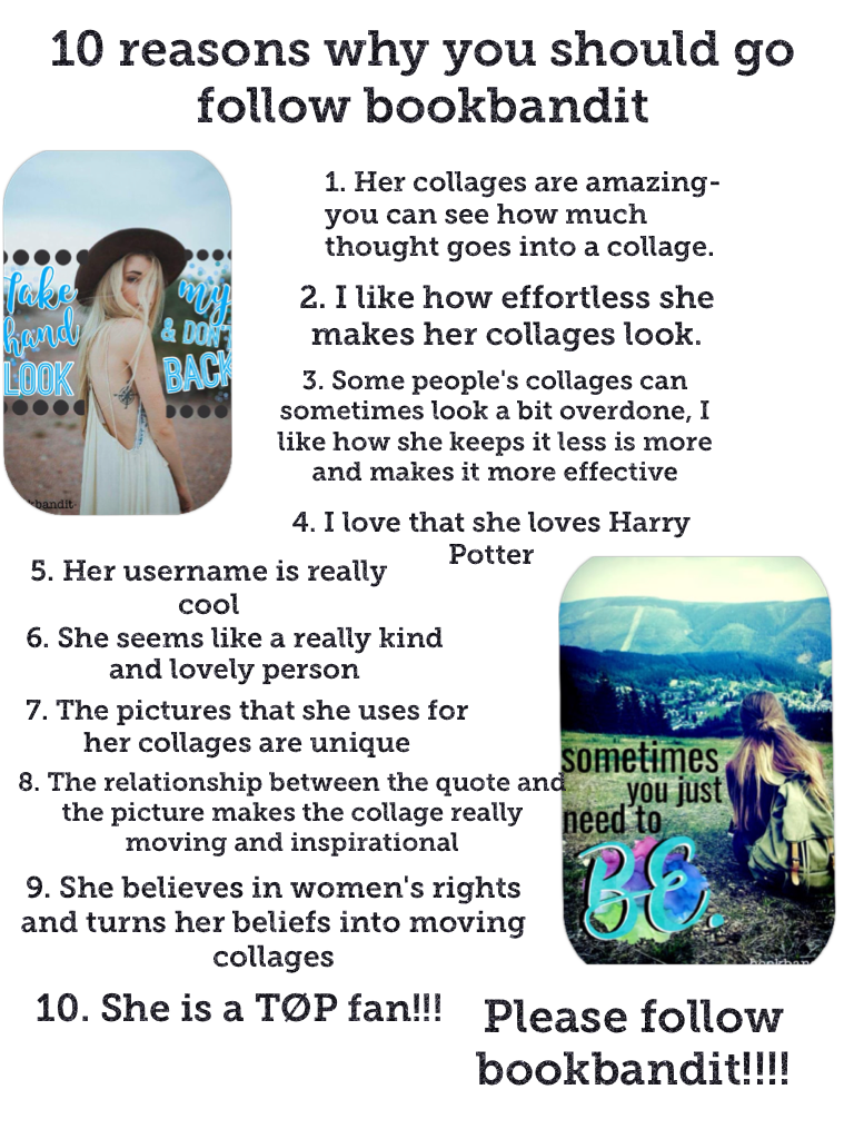10 reasons why you should go follow bookbandit^^