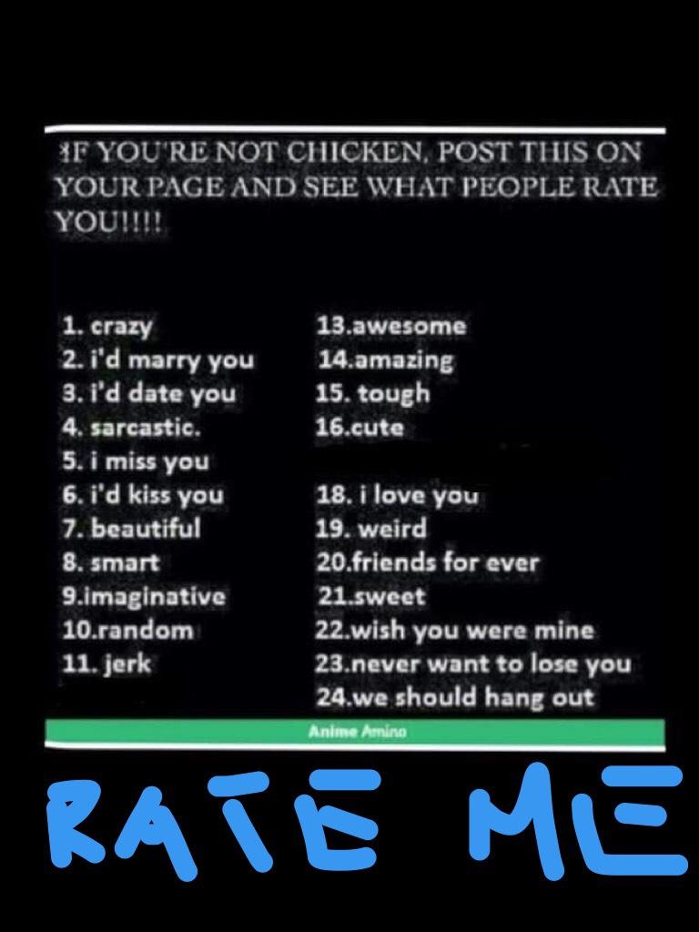 Rate me Guys out there!!!!!😀