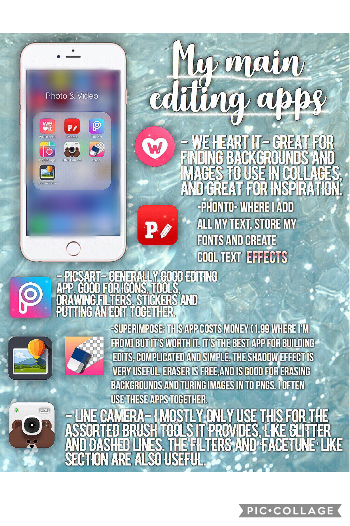🌺My main Editing Apos🌺

I’ll be uploading an ‘unpopular editing apps’ tomorrow because a lot of them deserve more credit!!