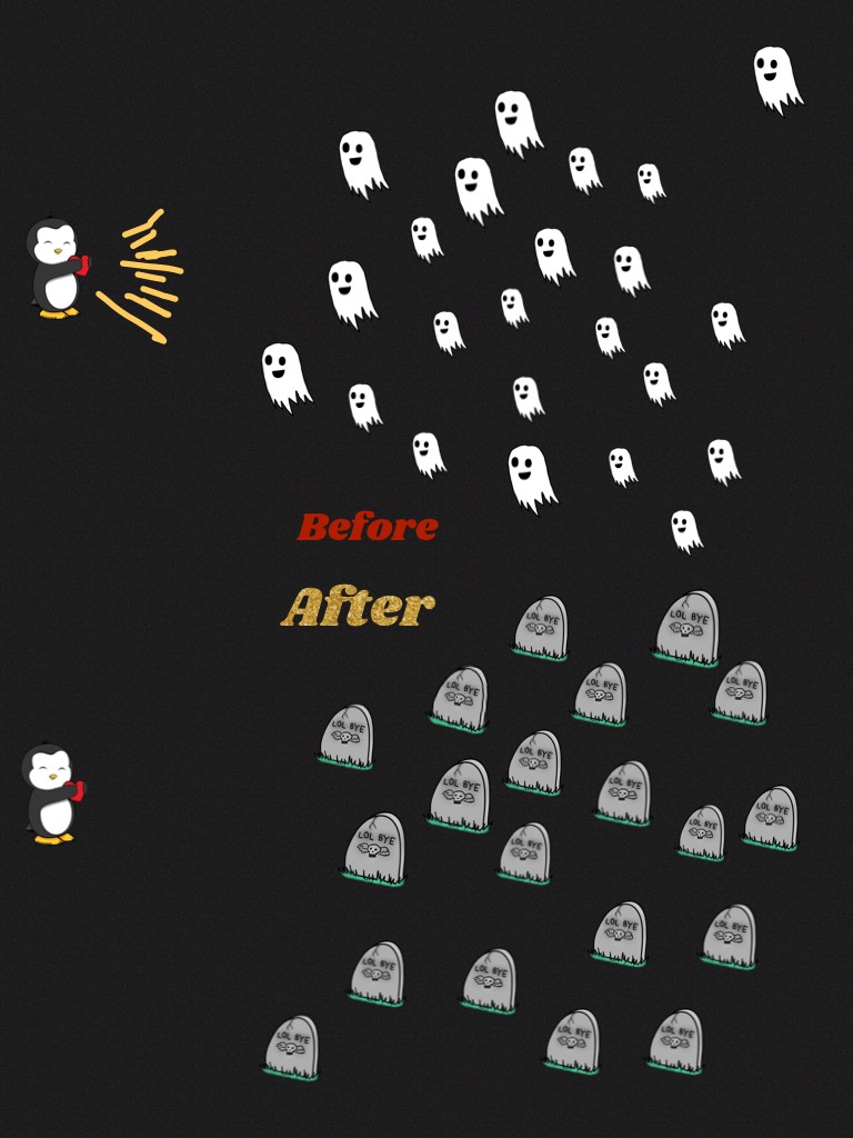 Penguin VS ghosts 