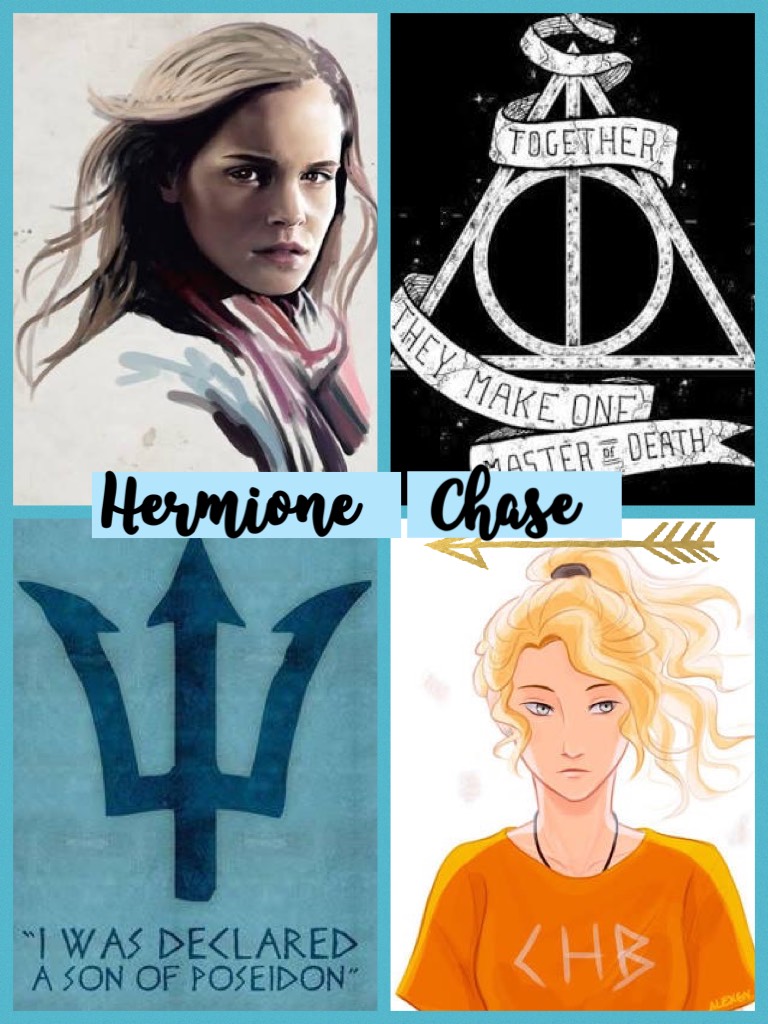 A collage on my two all-time favourite characters, Hermione Granger and Annabeth Chase! If you can't already tell, I'm a hauge Harry Potter and Percy Jackson fan. 
Feel free to comment suggestions for improvement. 
I'm new here, so I'd love to make some f